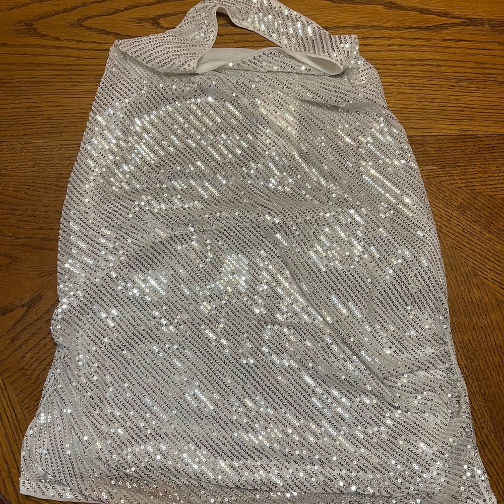 NWT Silver Sequins Top 2XL
